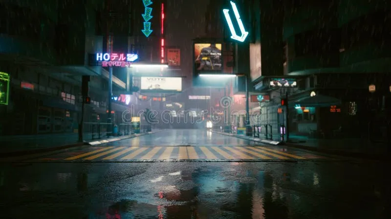 霓虹灯照亮的城市夜景，象征热搜话题点亮社交网络